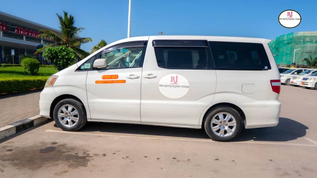 Zanzibar Aiport pickup toyota Alphard